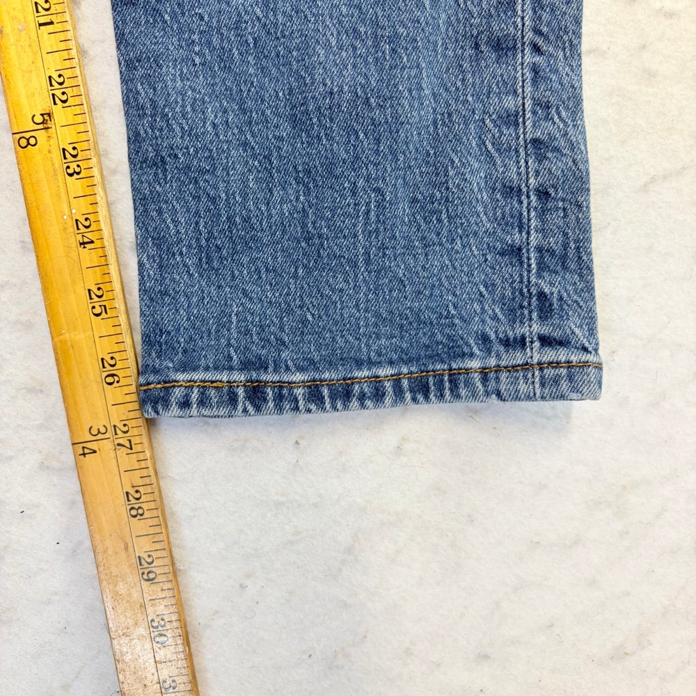 Levi's 501 Original Fit Jeans Womens 27 Blue Straight Leg Button Fly Stretch - Picture 6 of 12